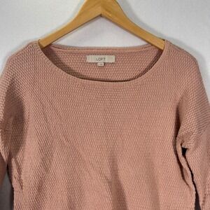 LOFT Lightweight Woven Sweater Pink Women's Size S Spring Sweater